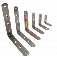 Edelstahl Winkelverbinder - 2x M&ouml;belwinkel 5 cm