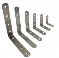 Edelstahl Winkelverbinder - 2x M&ouml;belwinkel 10 cm