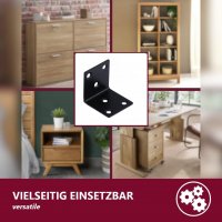 10er Set M&ouml;belwinkel Schwarz in 3 cm