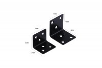 10er Set M&ouml;belwinkel Schwarz in 4 cm