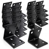 10er Set M&ouml;belwinkel Schwarz in 4 cm