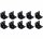 10er Set M&ouml;belwinkel Schwarz in 4 cm