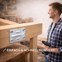 8er Set Holzverbinder verzinkt in 5 x 4 cm