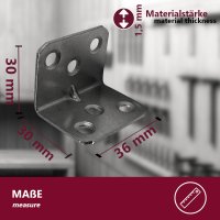 Winkelverbinder - verzinkter Stahl 3,5x3,5 cm