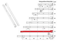Schubaldenf&uuml;hrung mit Teilauszug und Kugelf&uuml;hrung f&uuml;r Holzschubladen Schubladenschiene 30-50 cm