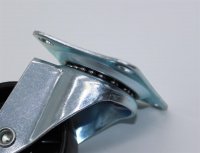 4x Lenkrolle 360&deg; drehbar in &Oslash; 5 cm schwarz Transportrolle M&ouml;belrolle Laufrolle Rad R&auml;der