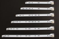 Schubladenschienen Schubladenauszug in wei&szlig; mit Rollenf&uuml;hrung Schienen Teilauszug 35 cm