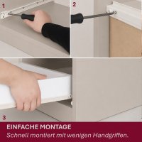 HOOZ Schubaldenf&uuml;hrung mit Teilauszug und Kugelf&uuml;hrung f&uuml;r Holzschubladen Schubladenschiene 30-55 cm