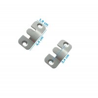 2x Edelstahl M&ouml;belverbinder Sofa Bettverbinder Couchverbinder Metallverbinder Gro&szlig; (54x30mm)