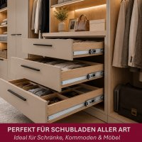 HOOZ&reg; Schubladenschienen 250 mm [VOLLAUSZUG - KUGELLAGER] &ndash; Teleskopschiene, Auszugsschienen f&uuml;r K&uuml;chenschr&auml;nke &amp; M&ouml;bel &ndash; bis 30 kg 1 Paar
