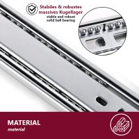 Schubladenf&uuml;hrung Teleskopschiene Vollausz&uuml;ge Schubladenschiene in verschiedenen Gr&ouml;&szlig;en