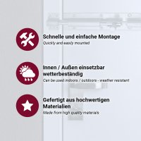 T&uuml;rriegel Riegelschloss aus Edelstahl 175x40 mm