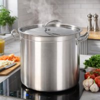 HOOZ Gastronomie Kochtopf Suppentopf - 15 bis 270 Liter Edelstahl Kocht&ouml;pfe - ideal geeignet f&uuml;r alle Herdarten &amp; gro&szlig;e K&uuml;chen - Gastro Topfset