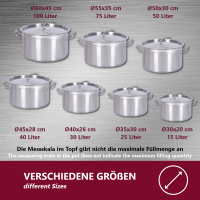 Gastronomie Kochtopf aus Edelstahl 40x26cm (30L)