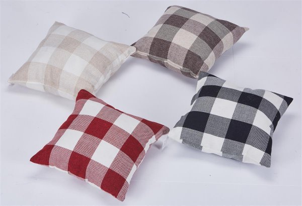 Kissenh&uuml;lle 40x40 cm Dekor Karo in 5 Faben Kissenbezug Zierkissenbezug