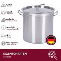 Gastronomie Topf Kochtopf aus Edelstahl 30x30cm (20L)