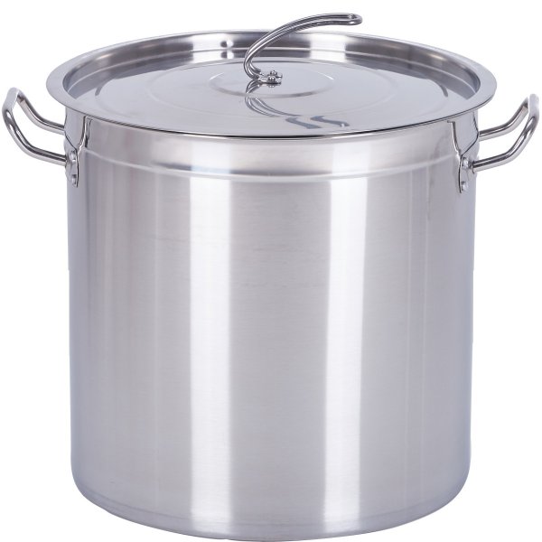 HOOZ Gastronomie Kochtopf Suppentopf 35 L Edelstahl &Oslash;35x35cm &ndash; Gro&szlig;topf Einmachtopf f&uuml;r alle Herdarten, ideal f&uuml;r Gastro, Catering &amp; gro&szlig;e K&uuml;chen