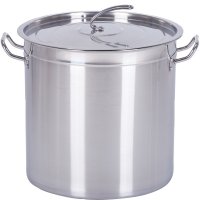 HOOZ Gastronomie Kochtopf Suppentopf 35 L Edelstahl &Oslash;35x35cm &ndash; Gro&szlig;topf Einmachtopf f&uuml;r alle Herdarten, ideal f&uuml;r Gastro, Catering &amp; gro&szlig;e K&uuml;chen