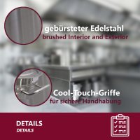 HOOZ Gastronomie Kochtopf Suppentopf 35 L Edelstahl &Oslash;35x35cm &ndash; Gro&szlig;topf Einmachtopf f&uuml;r alle Herdarten, ideal f&uuml;r Gastro, Catering &amp; gro&szlig;e K&uuml;chen