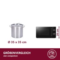 HOOZ Gastronomie Kochtopf Suppentopf 35 L Edelstahl &Oslash;35x35cm &ndash; Gro&szlig;topf Einmachtopf f&uuml;r alle Herdarten, ideal f&uuml;r Gastro, Catering &amp; gro&szlig;e K&uuml;chen