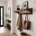 Wandgarderobe Massiv Bambus - FSC Zerifikat - Espresso - mit 5 Metallhaken
