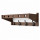 Wandgarderobe Massiv Bambus - FSC Zerifikat - Espresso - mit 4 Metallhaken