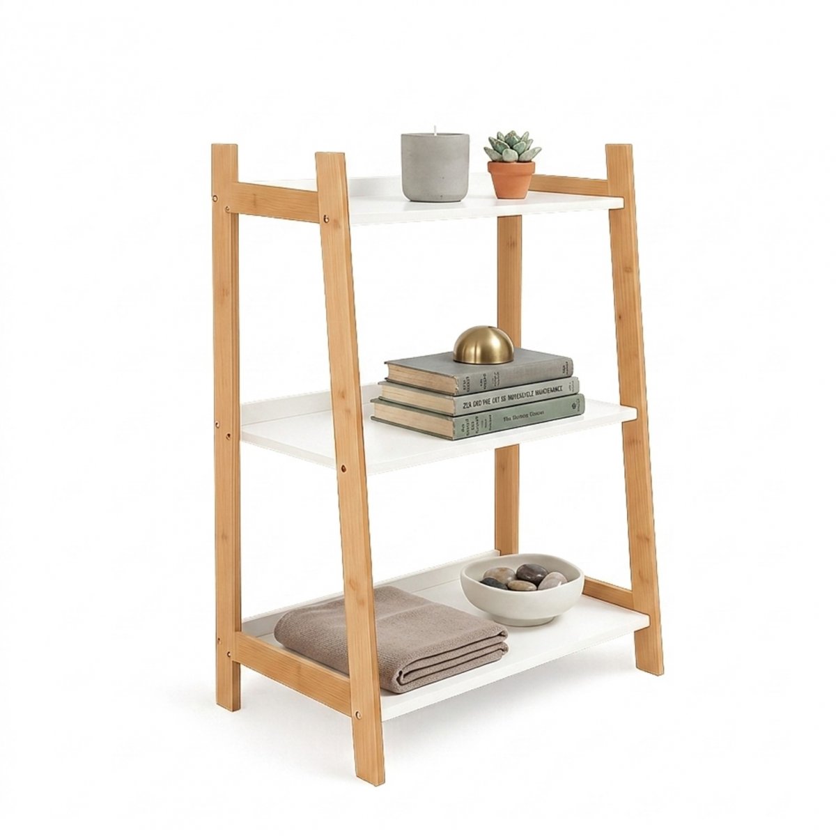 Regal Bambus - FSC Zertifiziert - 3 Ablagebden - Standregal, 79,90