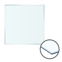 Glasplatte klar, 60x60 cm, 6mm, Sicherheitsglas Facette Tischplatte Bodenplatte