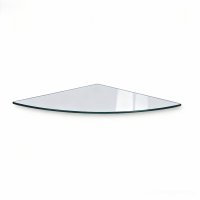 Eckregal 75cm Glasplatte Glasboden Glasscheibe Regalhalter ALU Regal Glasregal Schwarz