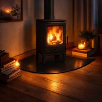 Glasplatte f&uuml;r Kaminofen - Glasscheibe mit 6mm ESG Sicherheitsglas - perfekt geeignet als Funkenschutzplatte - Verschiedene Gr&ouml;&szlig;en (75x75 cm, schwarz u. wei&szlig;)