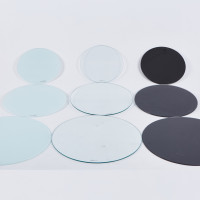 Glasplatte f&uuml;r Kaminofen und Tischplatte in &Oslash;30cm Schutzplatte mit 6mm ESG Sicherheitsglas, Funkenschutzplatte, Glasboden f&uuml;r Kamin (Schwarz)