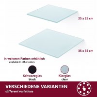 HOOZ Glas Eckregal aus Sicherheitsglas 25 x 25 x 0,6 cm Quadratisch - wei&szlig;