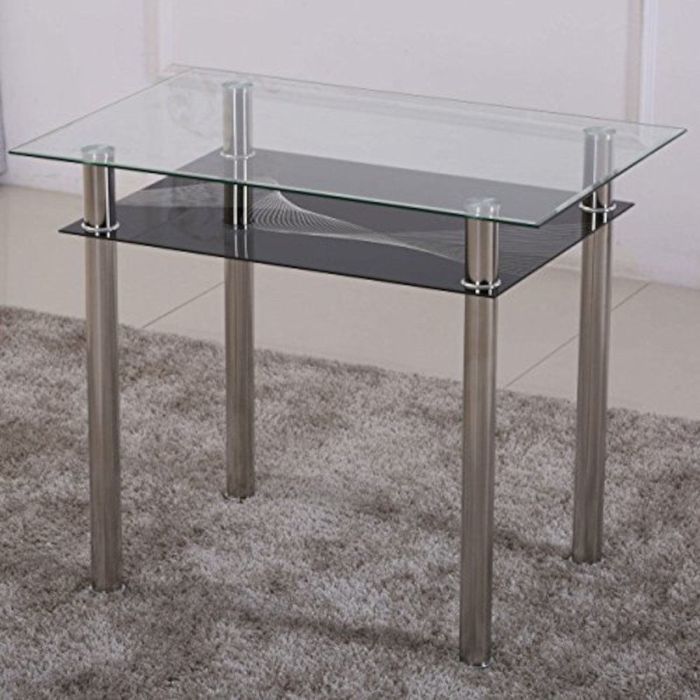 HOOZ Esstisch Glas mit 6mm Sicherheitsglas & Facettenschliff