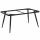 Tischgestell Metall Tischfu&szlig; Metallgestell Tischplatte Tischbeine Bistrotisch 44 cm (Couchtisch) schwarz