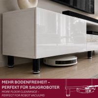 4er Set M&ouml;belfu&szlig; schwarz in 5 Gr&ouml;&szlig;en 8 bis 20 cm