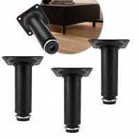 4er Set M&ouml;belfu&szlig; schwarz in 5 Gr&ouml;&szlig;en 8 bis 20 cm