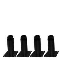 4er Set M&ouml;belfu&szlig; schwarz in 5 Gr&ouml;&szlig;en 8 bis 20 cm