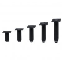 4er Set M&ouml;belfu&szlig; schwarz in 5 Gr&ouml;&szlig;en 8 bis 20 cm