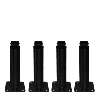 4er Set M&ouml;belfu&szlig; schwarz in 5 Gr&ouml;&szlig;en 8 bis 20 cm