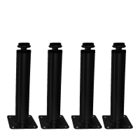 4er Set M&ouml;belfu&szlig; schwarz in 5 Gr&ouml;&szlig;en 8 bis 20 cm