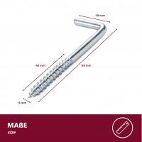 Schraubhaken verzinkt gerade 40-80 mm