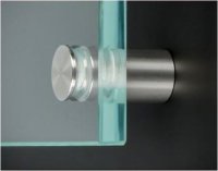 Abstandshalter Edelstahl Schilderbefestigung &Oslash;2,5cm Schraubbar Rund Glashalter