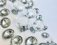 M&ouml;belkn&ouml;pfe Glas M&ouml;belgriffe Schrankkn&ouml;pfe Kommode Kristallgriffe Schminktisch