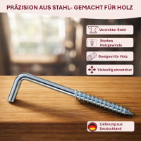 Schraubhaken verzinkt gerade &Oslash;4 x 40 mm - 80 Stk