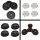 4er Set Montageplatten f&uuml;r M&ouml;belf&uuml;&szlig;e schwarz, 10&deg; angewinkelt - aus Kunststoff mit M8 Metallgewinde