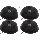 Montageplatte Set Befestigungsplatte Anschraubplatte f&uuml;r Schr&auml;gen Schr&auml;g Kunststoff f&uuml;r M&ouml;belf&uuml;&szlig;e 10&deg; / 15&deg; / 50&deg; 2. schwarz angewinkelt