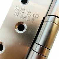 HOOZ 4x Scharniere Klappbar Edelstahl f&uuml;r Innen und Au&szlig;enbereich, Klavierband Scharnier f&uuml;r T&uuml;ren, Fenster und Schrankt&uuml;r, 4 St&uuml;ck (1 Packung) (125x73x2 mm)