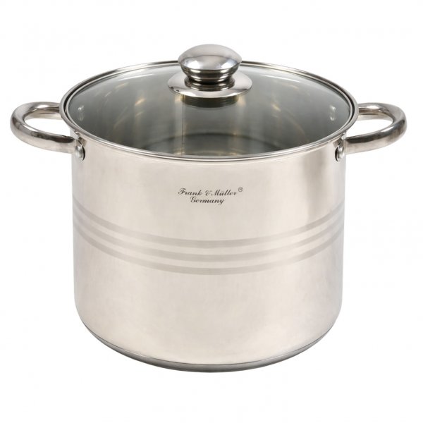 Universaltopf Kochtopf mit Glasdeckel Suppentopf gro&szlig;er Topf Alle Herdarten 4 Gr&ouml;&szlig;en Kapazit&auml;t 4er Set &Oslash; 24 cm