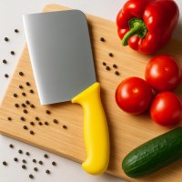 Fleischermesser Set 7-teilig aus Edelstahl mit Hackbeil &amp; Wetzstahl | Profi K&uuml;chenmesser Set mit Fleischmesser, Stechmesser &amp; Ausbeinmesser f&uuml;r Fleisch, Fisch &amp; Gefl&uuml;gel