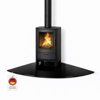 HOOZ Glas Eckregal aus Sicherheitsglas 75 x 75 x 0,6 cm Viertelkreis - wei&szlig;